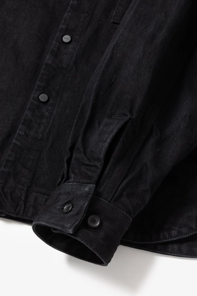 ROTOL | ロトル | SNAP BUTTON BLACKDENIM SHIRT WASH