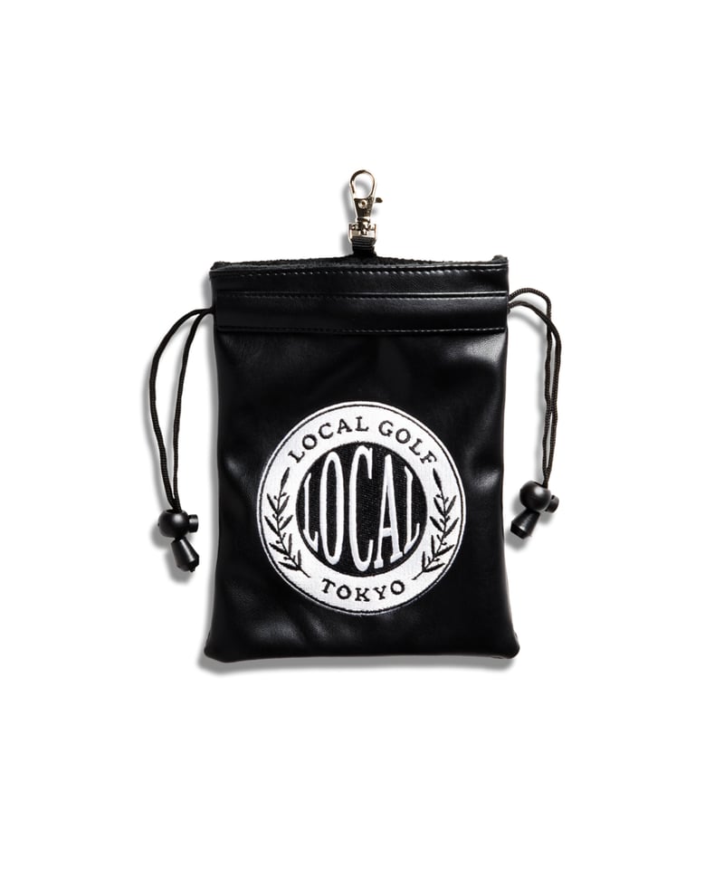 ポーチ （リバーシブル /カラビナ付き/ゴルフ小物収納) (約22×13×6.5