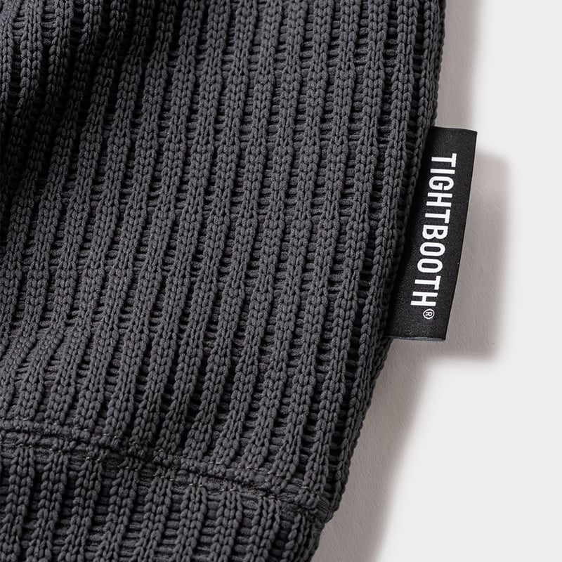 トップス TIGHTBOOTH MYSTERY GAUGE OPEN POLO BLACK TIGHTBOOTH MYSTERY GAUGE OPEN POLO XL