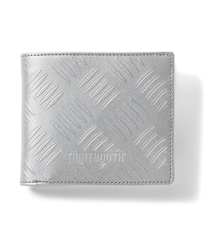 タイトブース CHECKERPLATE LEATHER ZIPWALLET CHECKER PLATE LEATHER ZIP WALLET - TIGHTBOOTH® タイトブース