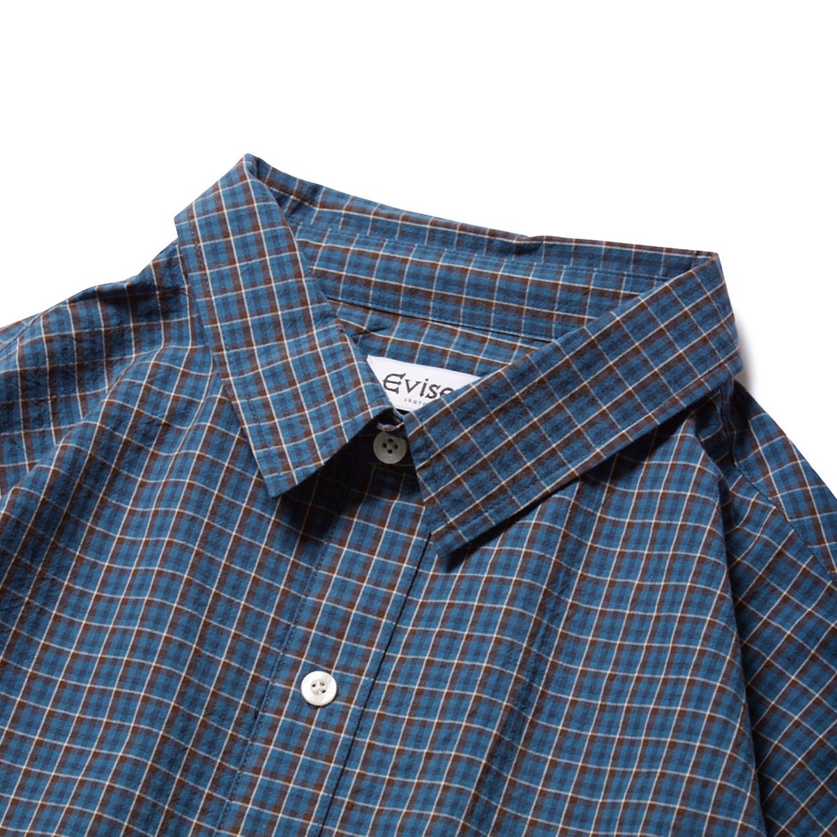 トップス evisen WILLIAM CHECK SHIRT NAVY EVISEN WILLIAM CHECK SHIRT Navy - PAGER TOKYO
