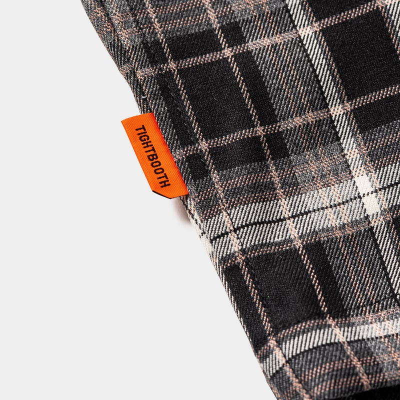 TIGHTBOOTH フランネルシャツ Lサイズ オレンジ黒チェック TIGHTBOOTH フランネルシャツ Lサイズ オレンジ黒チェック