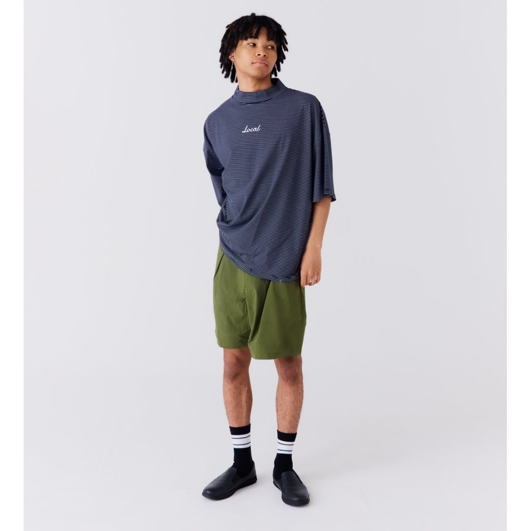 メンズウェア local GOLF Worldwide S/S MOCK NECK Nylon S/S MOCK NECK | Khaki – Local GOLF