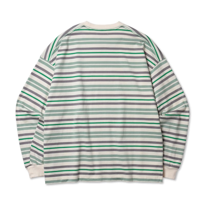 ROTOL ボーダーTシャツ　グリーン ROTOL | ロトル | WIDE TWIST LS BORDER | ワイドツイストボーダ