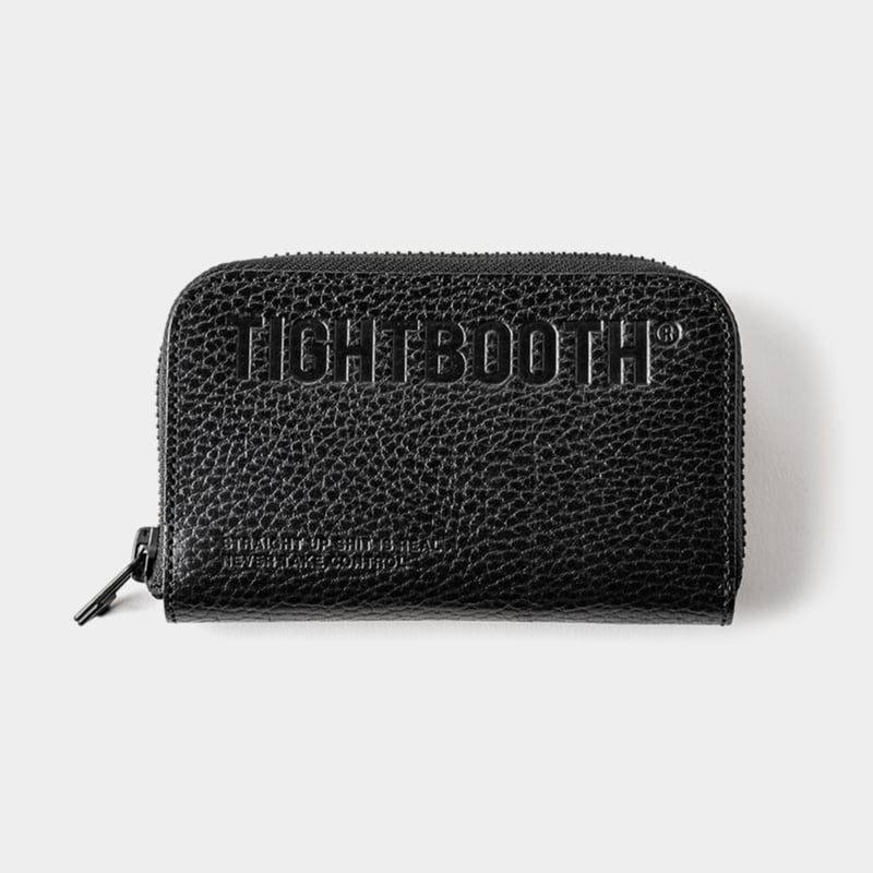 タイトブース　CHECKERPLATE LEATHER ZIP WALLET TIGHTBOOTH］Checker Plate Leather Zip Wallet (2Color