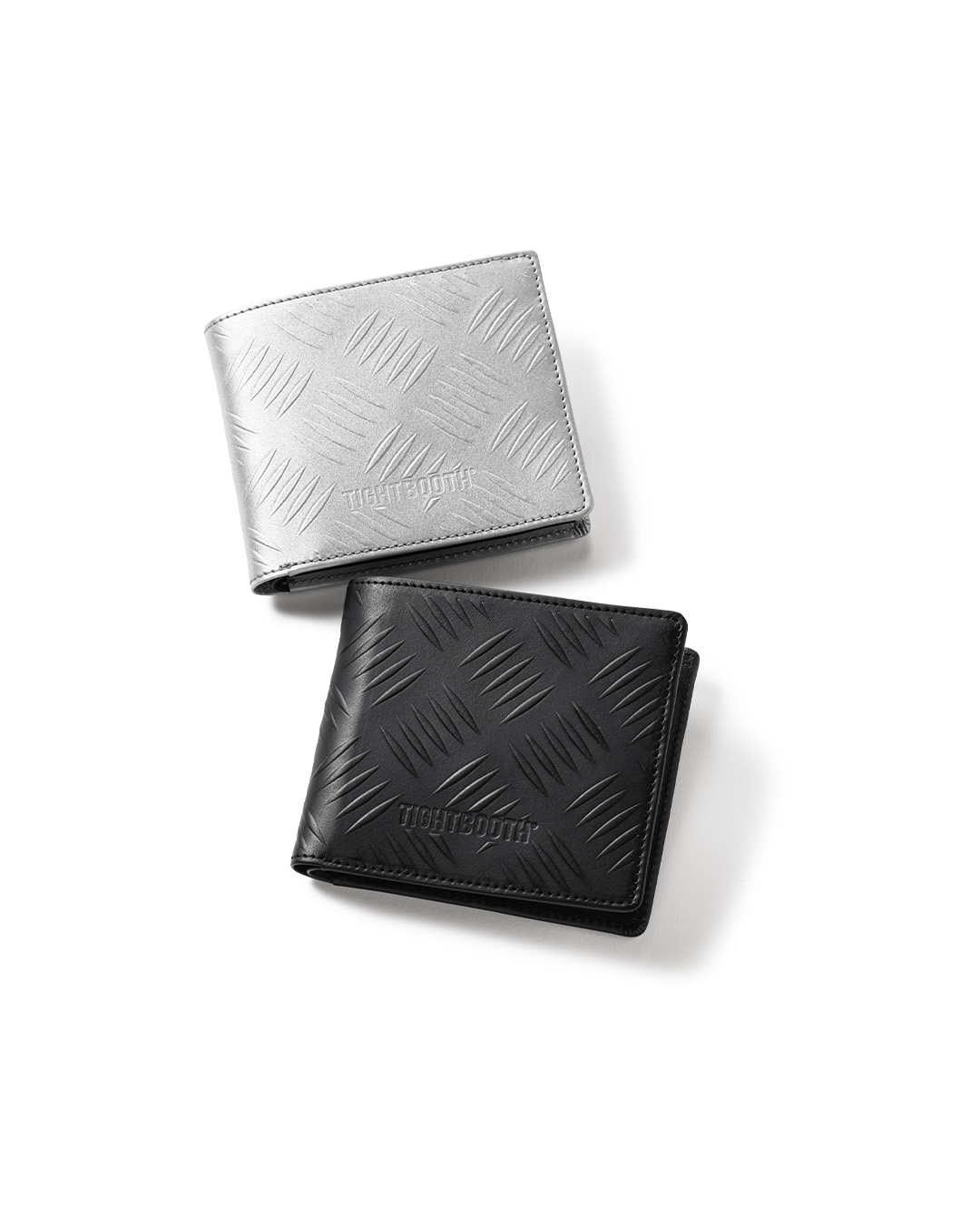 タイトブース CHECKERPLATE LEATHER ZIP WALLET CHECKER PLATE LEATHER ZIP WALLET - TIGHTBOOTH® タイトブース