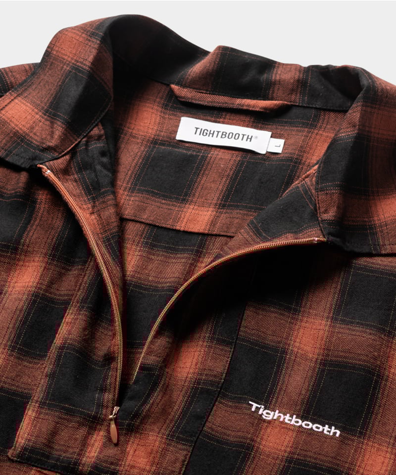 TIGHTBOOTH | タイトブース | PLAID HALF ZIP L/S SHIRT