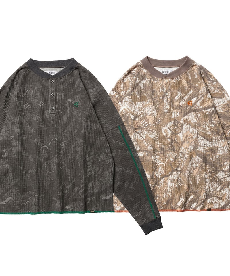 トップス EVISEN SUSHI CAMO HENLEY NECK THERMAL Evisen Skateboards | エビセンスケートボード | SUSHI CAMO H