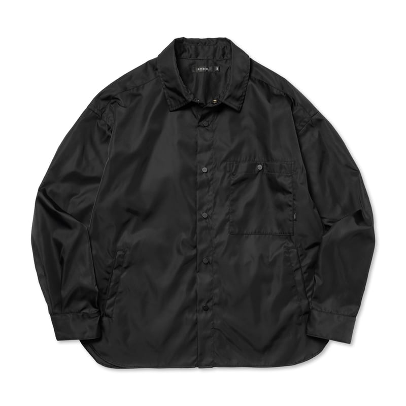 ROTOL ロトル SNAP BUTTON NYLON SHIRT 2 ブラック ROTOL | ロトル | SNAP BUTTON NYLON SHIRT | ナイロンシャツ