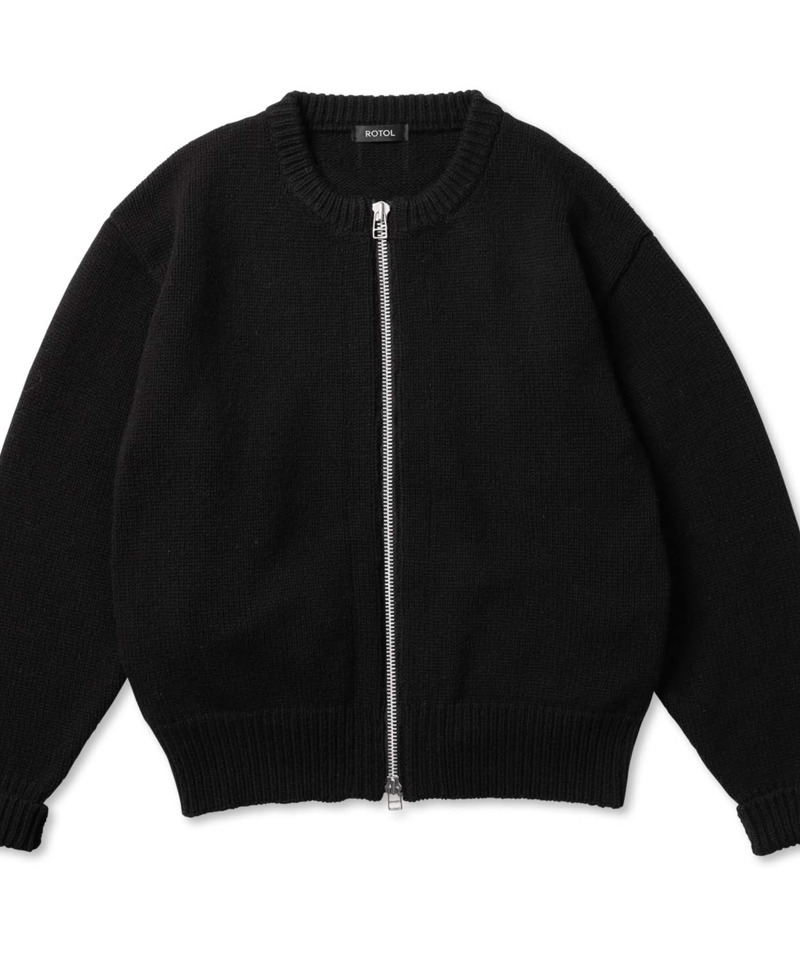 ROTOL | ロトル | WOOL CASHMERE ZIP KNIT SWEATER |