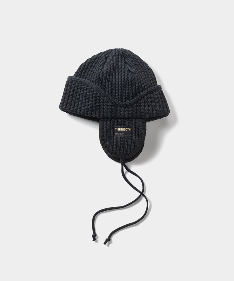 TIGHTBOOTH ブラック ニット帽 M TIGHTBOOTH | タイトブース | FLIGHT BEANIE | フライトビーニー