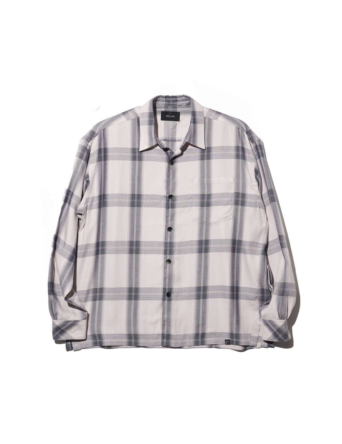 DELUXE デラックス PONTIAC オンブレチェックオープンカラーシャツ