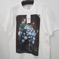 新品 カルチャーサプライ x リアムギャラガー フォト プリント Tシャツ 白 ホワイト メンズ M L