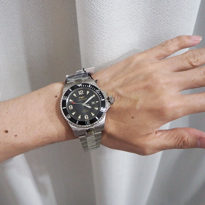 購入正規品 シルバー 銀 プレゼント テクノス/TECHNOS メンズ 腕時計