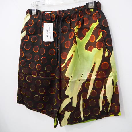 DRIES VAN NOTEN 総柄 切り替えショーツ DRIES VAN NOTEN(ドリスヴァンノッテン) 総柄ショーツ グリーン