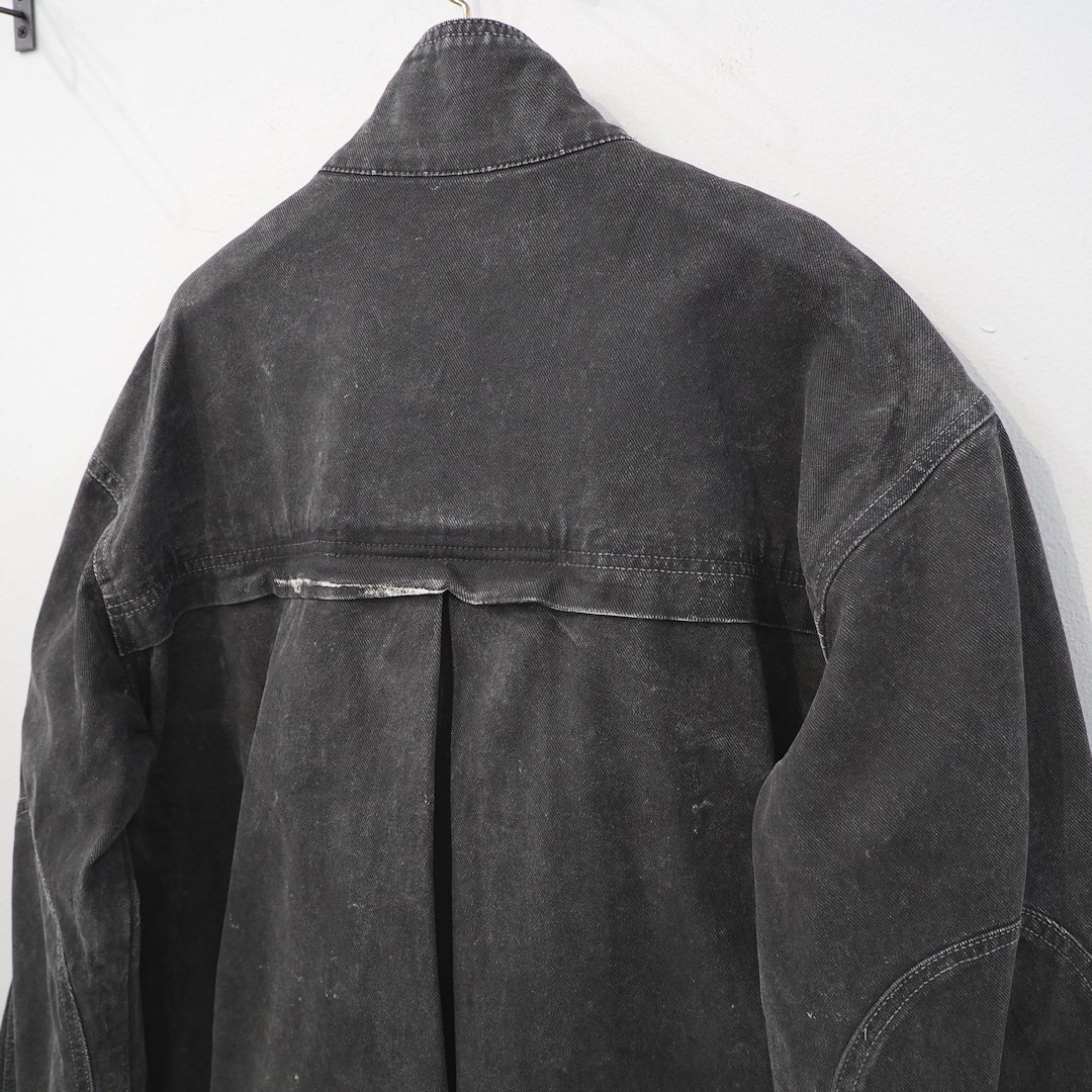 新品 定価85800円 インク 顔料染め デザイン デニム ジャケット グレー 新品 定価85800円 インク 顔料染め デザイン デニム ジャケット