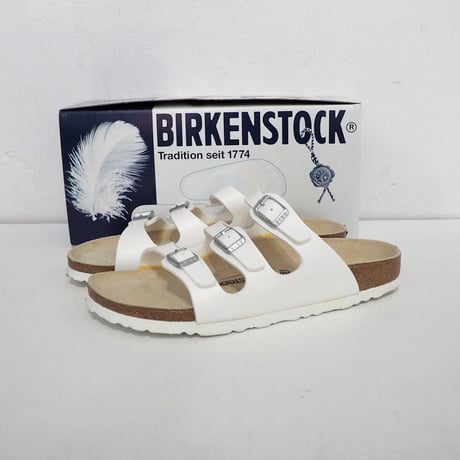 新品 溶け込む BIRKENSTOCK ホワイト 3ストラップ 24cmフロリダ