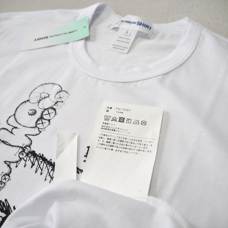 新品 正規品 コムデギャルソン シャツ × カウズ 21AW プリント Tシャツ