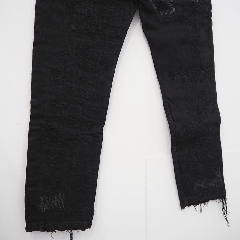 ニコラアンドレアタラリス　ボンテージパンツ　サイドジップ　黒　コットン　40 ニコラアンドレアタラリス ボンテージパンツ サイドジップ 黒