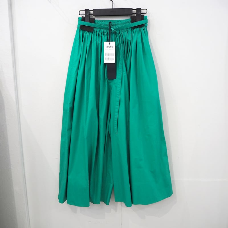 turquoise blue  S size   新品未使用品‼️ワイドパンツ 品 定価7万 ジュンジー カラー スーパー ワイド パンツ 青緑