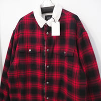 新品 定価126500円 ウェルダン 裏ボア チェック シャツ ジャケット 赤 レッド メンズ L 3XL レディース