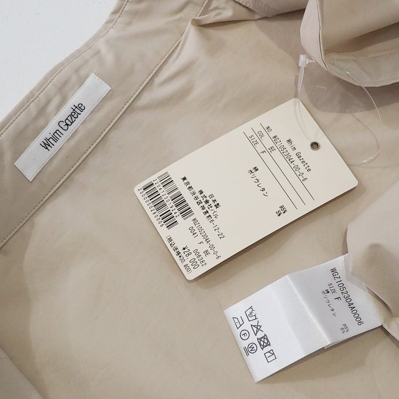 新品 定価30800円 ウィムガゼット 25aw 日本製 上質 ドルマンスリーブ