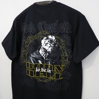 新品 定価6380円 グッドシャーロット スカル 有刺鉄線 バック プリント Tシャツ 黒 ブラック メンズ M レディース
