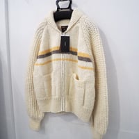 新品 定価15400円 カスタネ 24aw ローゲージ カウチン ニット アウター アイボリー レディース L XL M