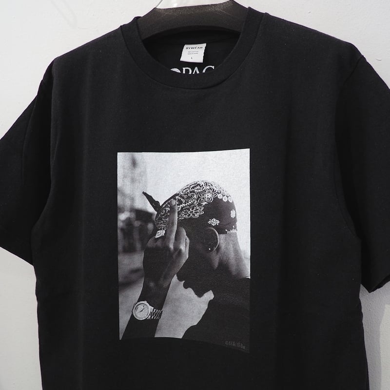 新品 定価10780円 バイウェア 公式 2PAC プリント ヘビーウェイト T 