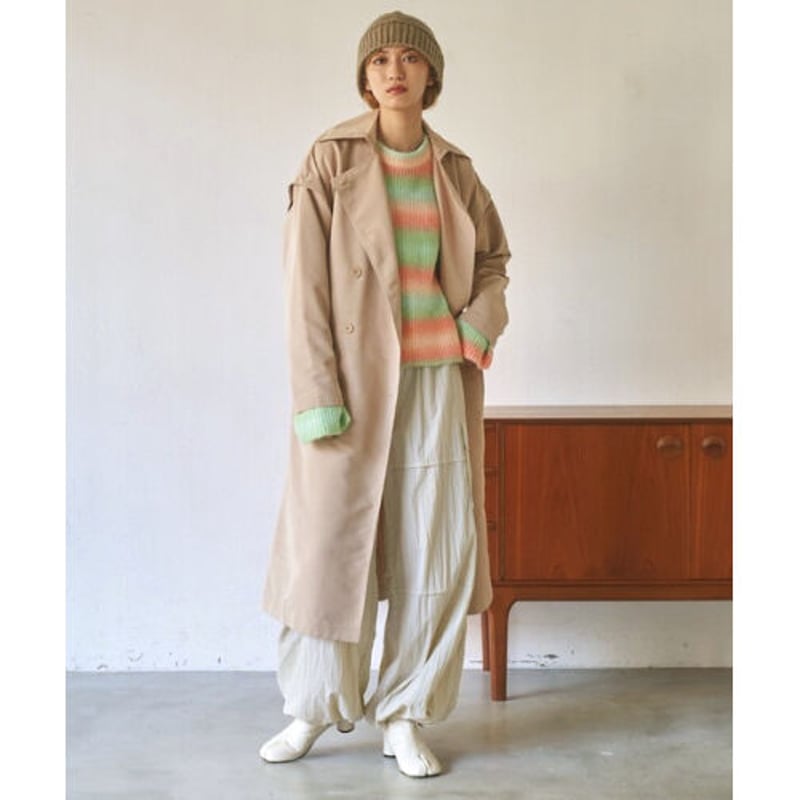 新品 定価42万 ナマチェコ 23ss 春夏 花柄 スプリング コート ブラウン