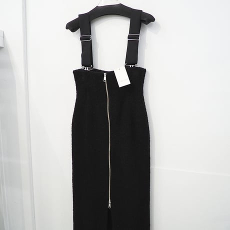 新品 定価46200円 ウィムガゼット 24aw 秋冬 ZIP サスペンダー ワンピース スカート 黒 ブラック 36 レディース S