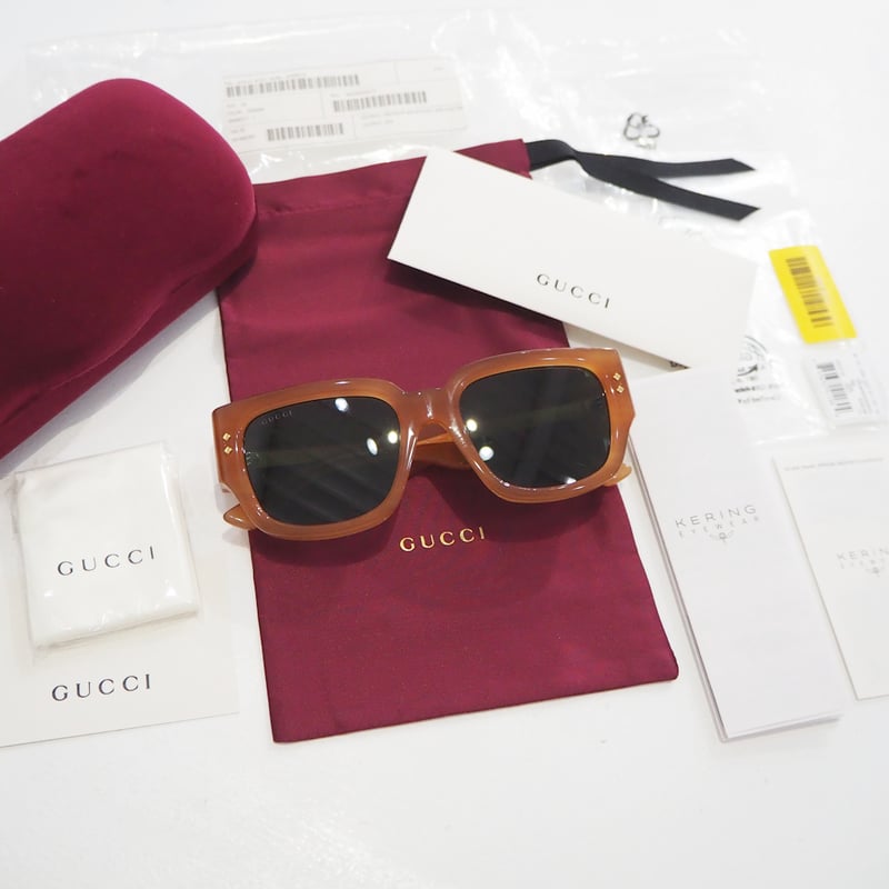 新品 正規品 定価55000円 グッチ 太 セル フレーム スクエア  