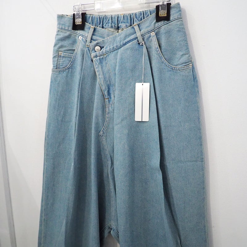 新品 定価37400円 ネオンサイン 24ss デザイン クロップド サルエル