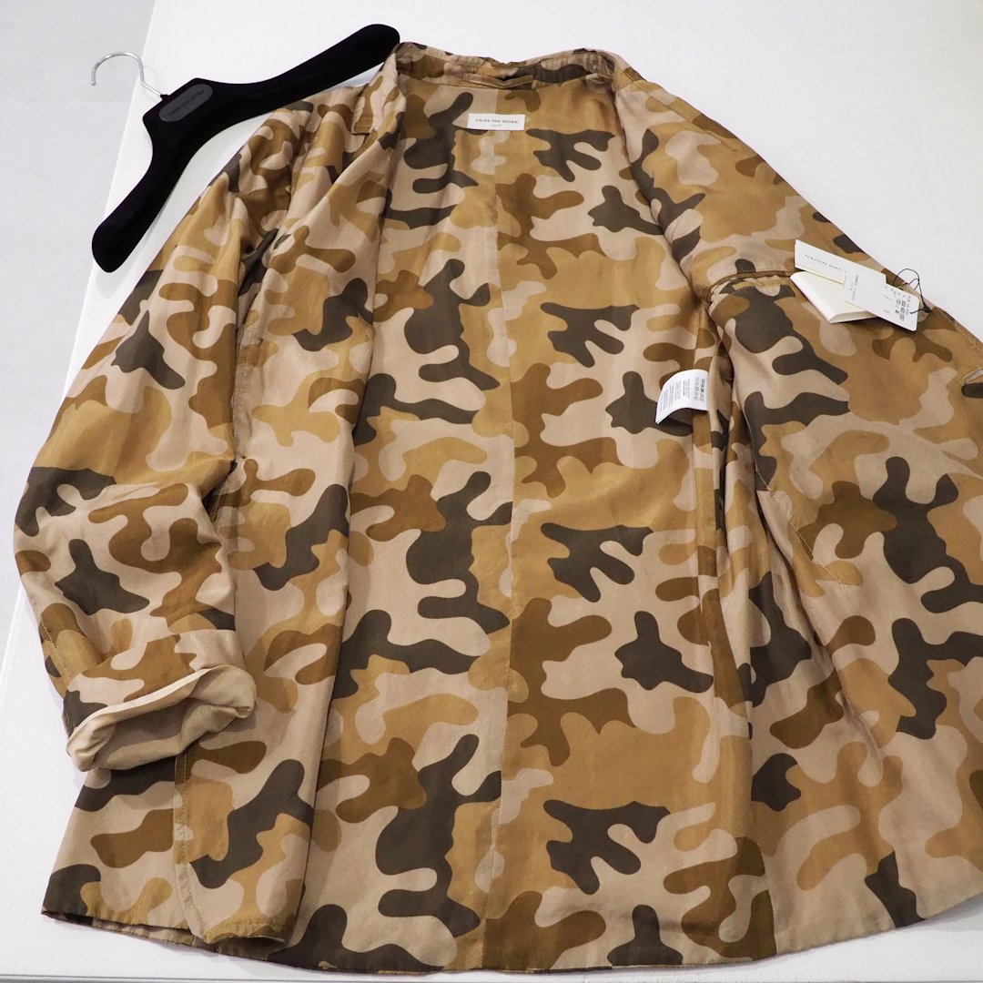 新品 定価171600円 ドリスヴァンノッテン 22ss 春夏 シルク カモフラ