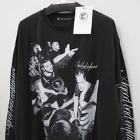 新品 定価16500円 アグッドバッドインフルエンス モッシュ 反戦 プリント ロンT ブラック 黒 メンズ XL