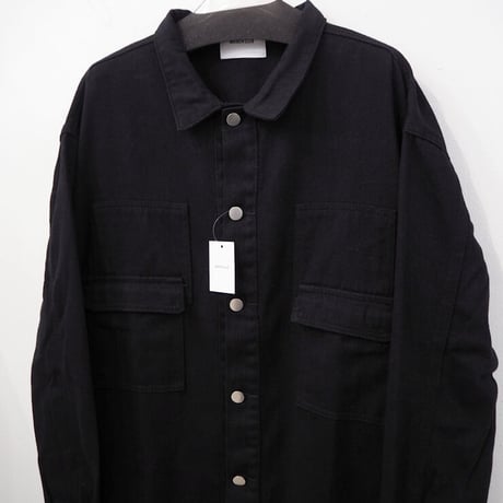 新品 定価9790円 メゾンクラブ 秋 オーバーサイズ ブラック デニム ジャケット 黒 メンズ フリー サイズ XL L M