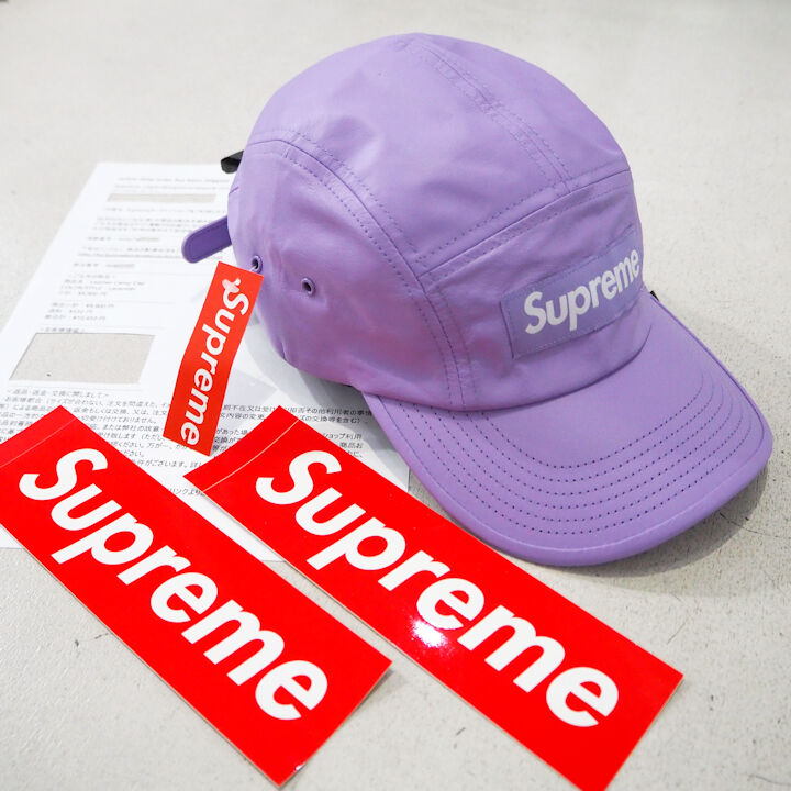 Supreme　レザーキャンプキャップ Supreme 'Leather Camp Cap'レザー キャンプキャップ シルバー