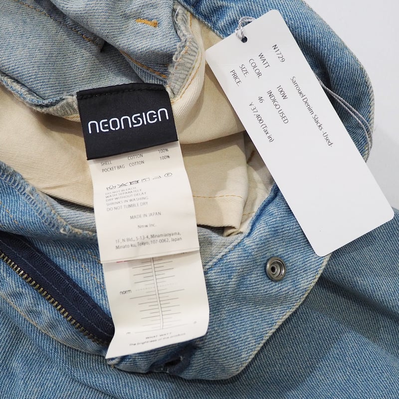 新品 定価37400円 ネオンサイン 24ss デザイン クロップド