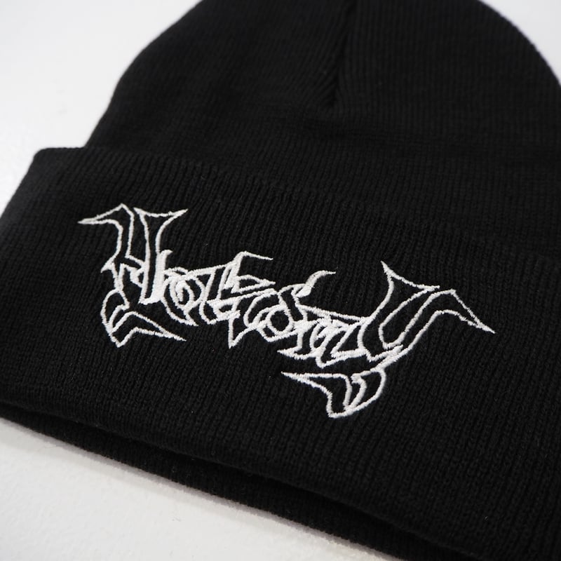 新品 定価8800円 ホリデイ 23aw 秋冬 ロゴ & メタル 刺繍 ビーニー 黒