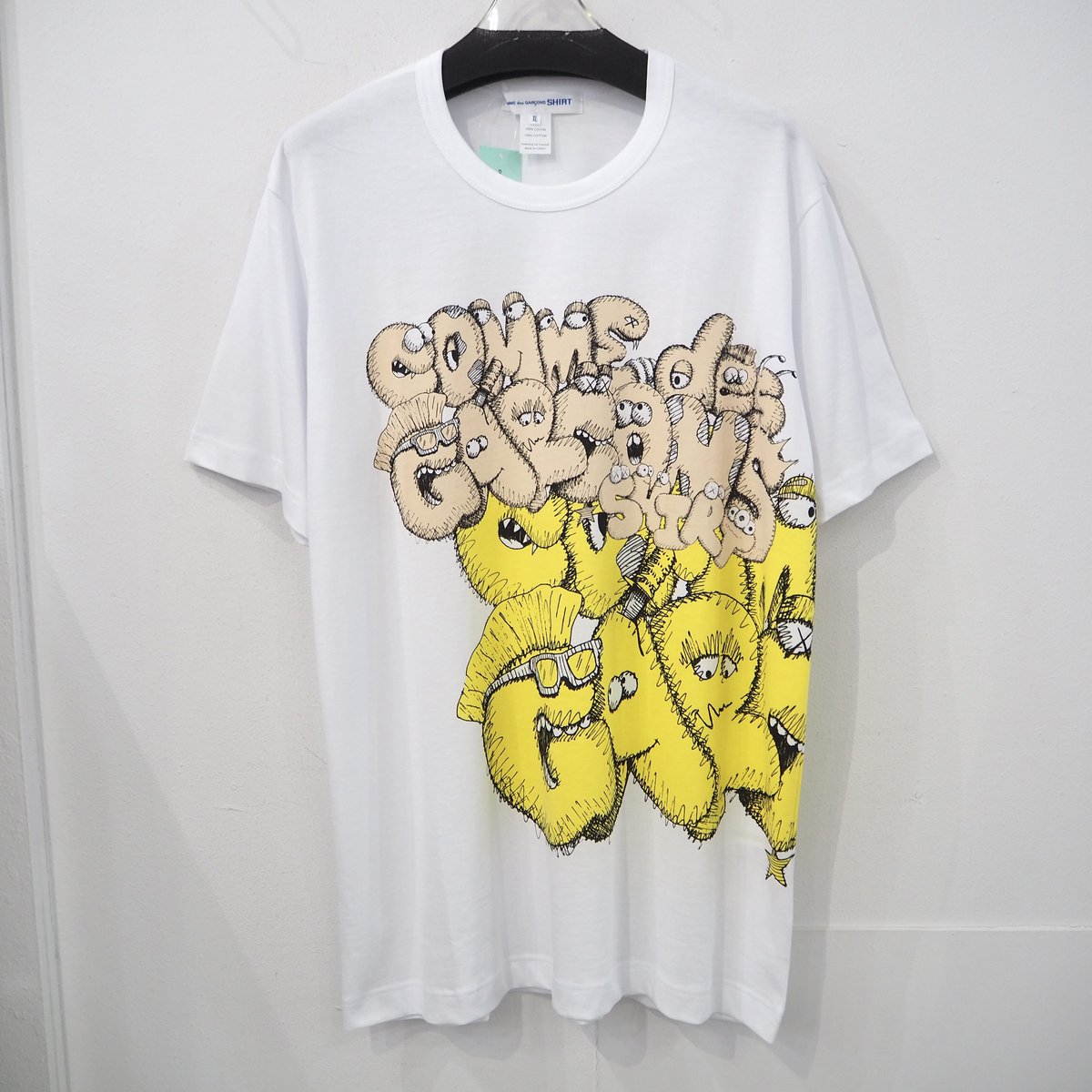 COMME des GARCONS SHIRT 半袖Tシャツ XL 黄色19ss