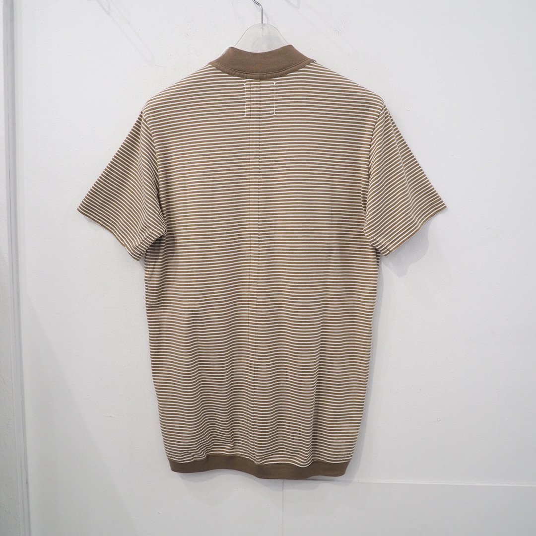 新品 定価16092円 ソロイスト 16ss 細ボーダー モックネック タイト T
