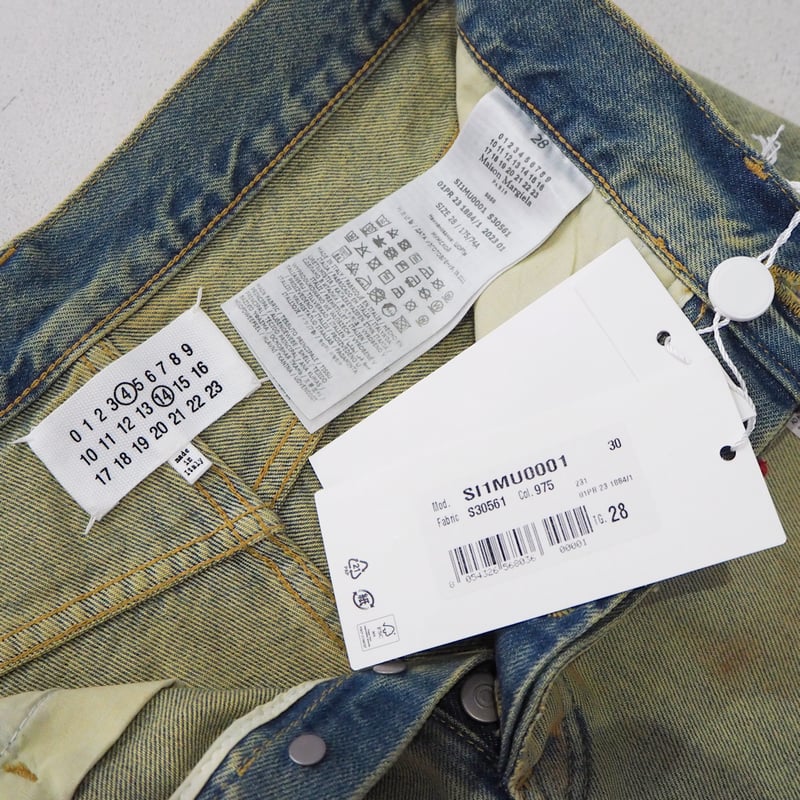 新品 定価8万 メゾンマルジェラ 23ss デニム ショーツ アイスブルー 28  