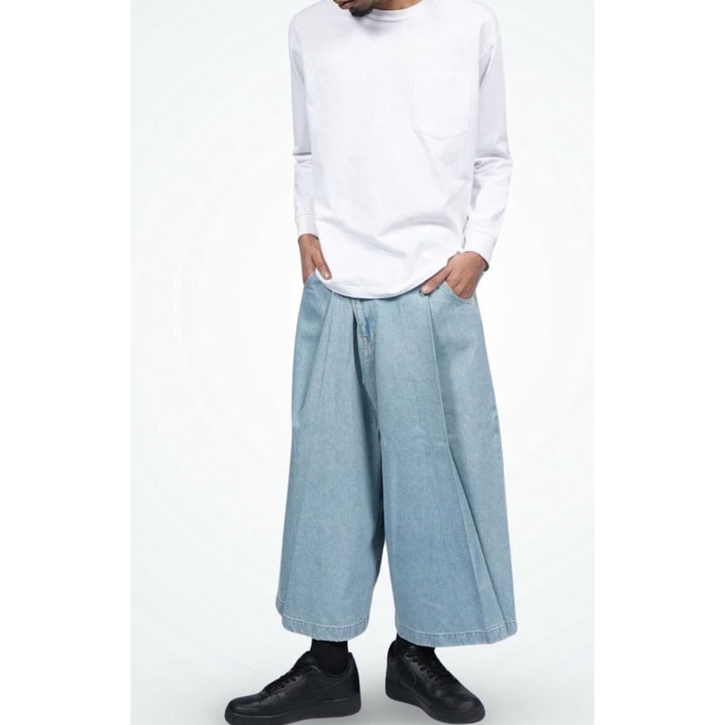 新品 定価37400円 ネオンサイン 24ss デザイン クロップド サルエル 新品 定価37400円 ネオンサイン 24ss デザイン クロップド サルエル