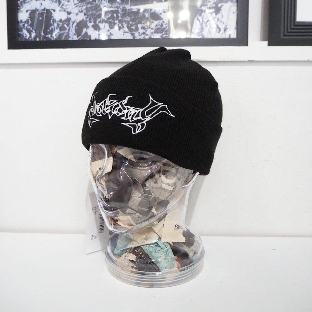 新品 定価8800円 ホリデイ 23aw 秋冬 ロゴ & メタル 刺繍 ビーニー 黒