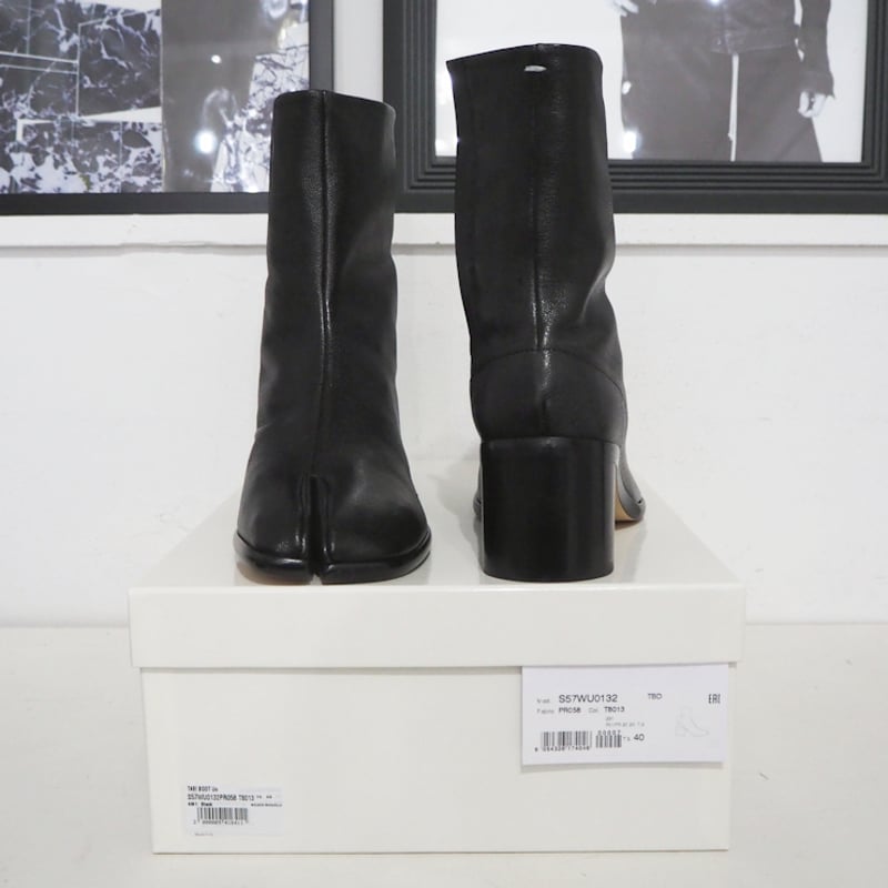 新品 定価178200円 メゾンマルジェラ タビ 6cm ヒール ブーツ 黒 新品 定価178200円 メゾンマルジェラ タビ 6cm ヒール ブーツ 黒