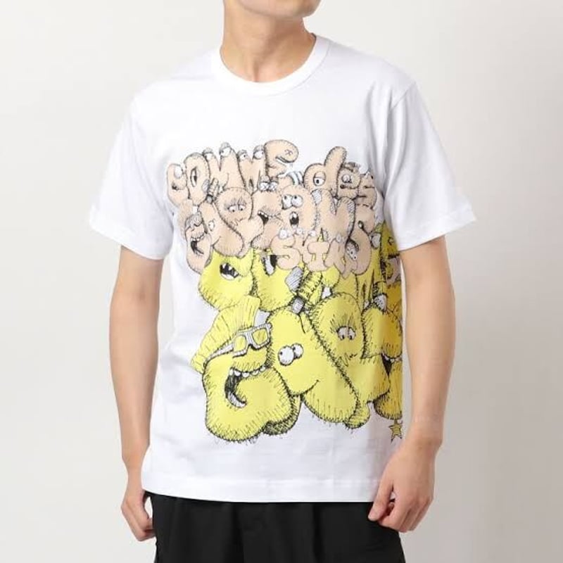 新品 正規品 コムデギャルソン シャツ × カウズ 21AW プリント Tシャツ