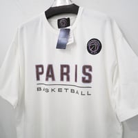 新品 定価7150円 エディフィス x パリ バスケットボール シングル ステッチ Tシャツ 白 ホワイト メンズ L XL