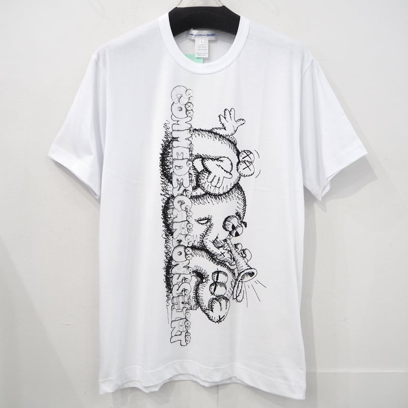 新品 正規品 コムデギャルソン シャツ × カウズ 21AW プリント Tシャツ
