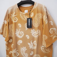 新品 定価38500円 アルケミスト ヴィンテージ加工 ペイズリー Tシャツ ベージュ メンズ XL