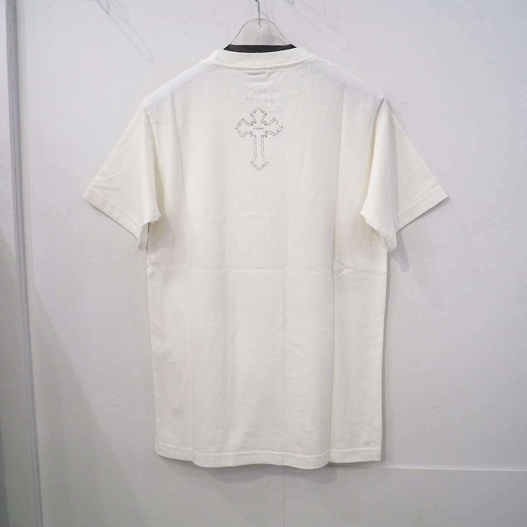 2PAC プリント Tシャツ ホワイト 新品 定価10780円 バイウェア 公式 2PAC プリント ヘビーウェイト T